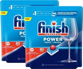 Finish Power Hepsi Bir Arada Bulaşık Makinesi Deterjanı 2 x 80 Tablet