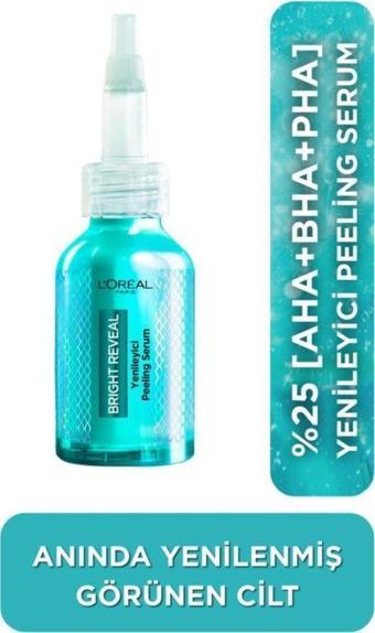 L'Oréal Paris Bright Reveal Koyu Lekelere Karşı Hızlı Etkili Yenileyici Peeling Serum 25% [AHA + BHA + PHA] 25ml