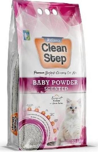 Clean Step  Aktif Karbonlu Bebek Pudralı İnce Taneli Topaklanan Bentonit Kedi Kumu 5 Lt