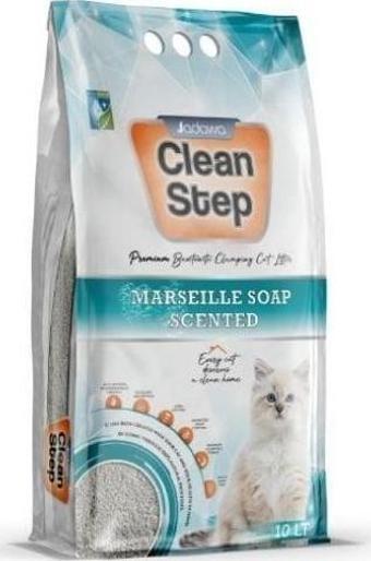 Clean Step  Aktif Karbonlu Marsilla Kokulu İnce Taneli Topaklanan Bentonit Kedi Kumu 10 Lt