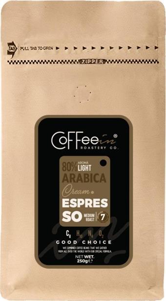 Coffeein Creamin Espresso Çekirdek Kahve 250 Gr