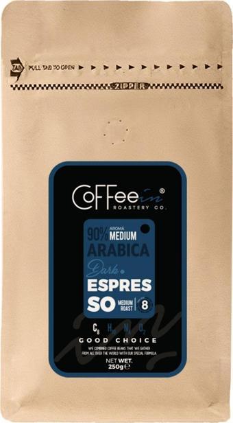 Coffeein Darkin Espresso Çekirdek Kahve 250 Gr