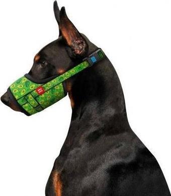 Waudog Collar Köpek Ağızlığı Avocado desenli boyut 35-43 cm