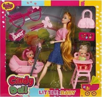 Oydaş Oyuncak 2456 Cindy Doll Pusetli Mama Sandalyeli Bebek Oyuncak