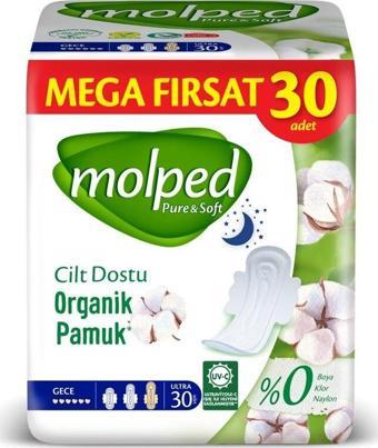 Molped Pure & Soft Gece 30'lu Hijyenik Ped