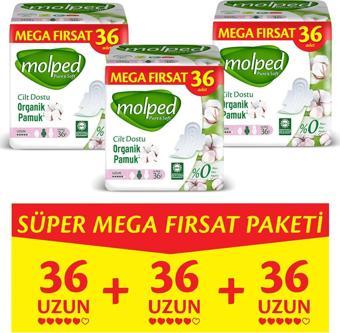 Molped Pure Soft Hijyenik Ped Uzun Mega Fırsat 108 Adet