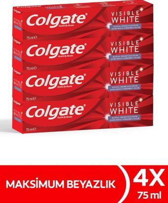 Visible White Maksimum Beyazlık Beyazlatıcı Diş Macunu 75 ml X4 Adet