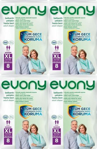 Evony Hasta Bezi Bel Bantlı Ekonomik Pk Ekstra Büyük (XL) 32 Adet