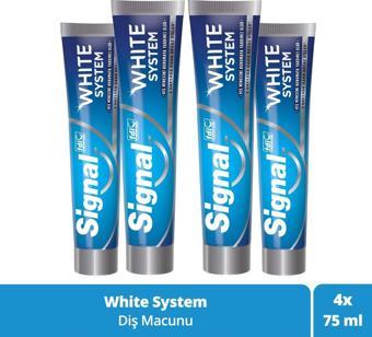 White System Diş Macunu 2 Haftada Daha Beyaz Dişler 75 ml X4 Adet