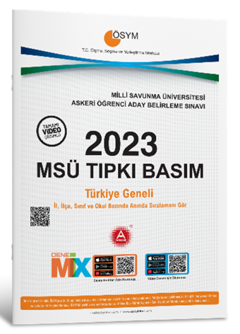 A Yayınları 2023 MSÜ Tıpkı Basım Çıkmış Sorular - A Yayınları