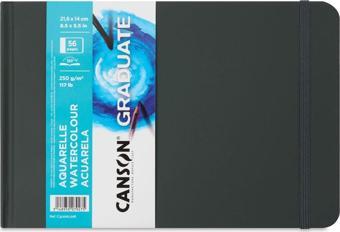 Canson Graduate Aquarelle 21.6x14cm 250gr 28yp Ciltli Sulu Boya Defteri / C31200L028