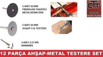 Gravür Testere 5 Adet 32Mm Ahşap+5 Adet Metal Kesme