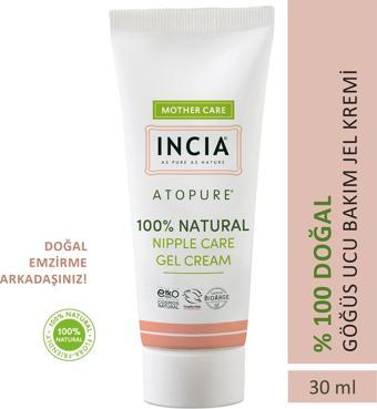 INCIA %100 Doğal Göğüs Ucu Bakım Kremi Yumuşatma Ve Koruma Lanolin İçermez 30 ml