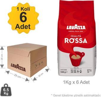 Qualita Rossa Çekirdek Kahve 1 kg x 6 Adet