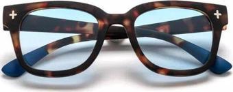 Okkia Giovanni Classic Havana & Blue Unisex Güneş Gözlüğü Mavi Lens