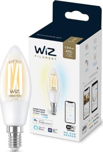 Wiz Wi-fi Beyaz Ambiyans Akıllı Filament Ampul 40w - C35 - E14 Ince Duy