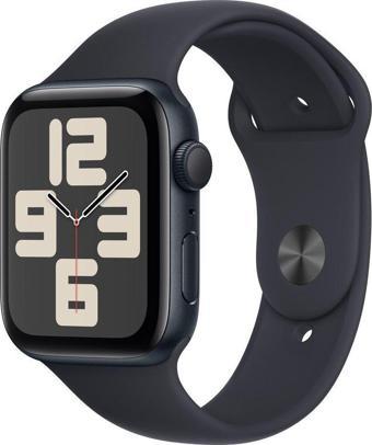 Apple Watch SE GPS 44mm Gece Yarısı Alüminyum Kasa ve Gece Yarısı Spor Kordon - M/L