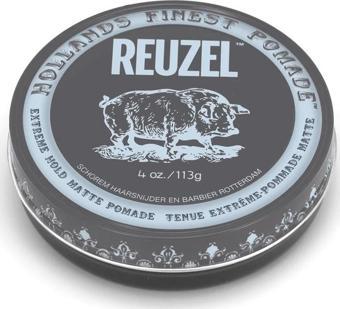 Reuzel Extreme Hold Matte Pomade Erkekler için Saç Şekillendirici Krem 113Gr