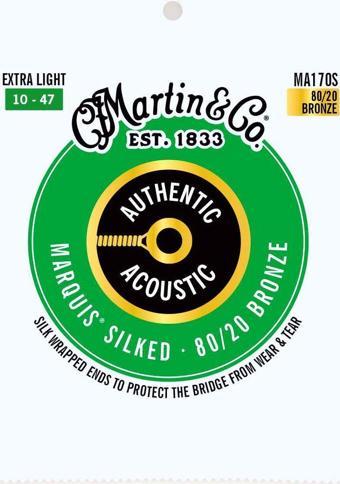 Martin MA170S Marquis Extra Light 80/20 Akustik Gitar Tel Takımı (10-47)