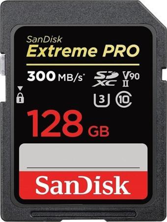 Sandisk Extreme Pro 128GB 300/260MB/s SDXC UHS-II U3 V90 8K/4K Hafıza Kartı SDSDXDK-128G-GN4IN