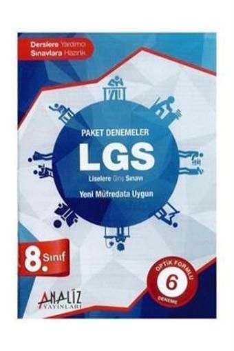 8.SINIF LGS PAKET DENEME 6 LI KDS - ANALİZ YAYINLARI - Analiz Yayınları