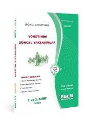 3.SINIF 5.YARIYIL YÖNETİMDE GÜNCEL YAKLAŞIMLAR K.A - EGEM YAYINLARI