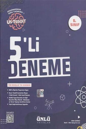 6.SINIF 5'Lİ DENEME US-TEROİT - ÜNLÜ