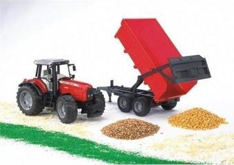 Bruder Massey Ferguson 7480 Traktör & Römork 02045