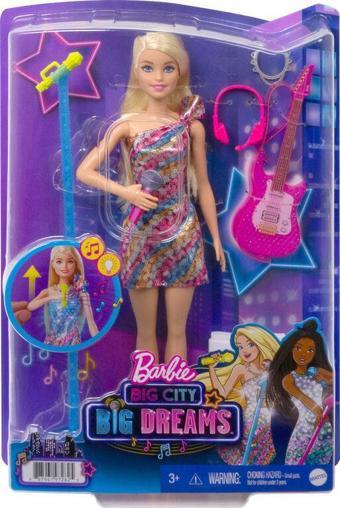 Barbie Malibu Şarkıcı Bebek Büyük Hayaller GYJ23 Lisanslı Ürün