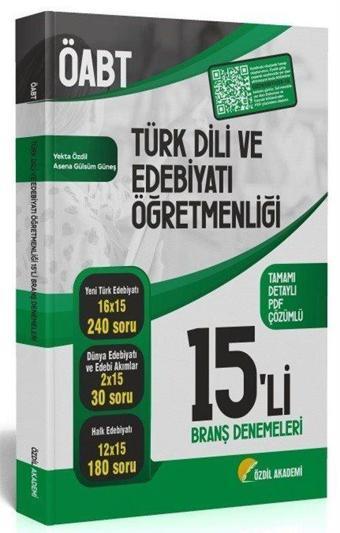 ÖABT Türk Dili ve Edebiyatı 15'li Branş Denemeleri Çözümlü - Özdil Akademi