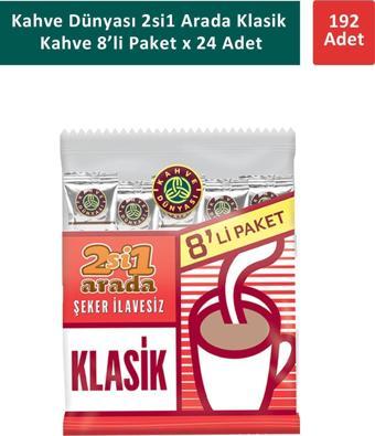 Kahve Dünyası 2si1 Arada Klasik Kahve 8 x 12 gr x 24 Adet