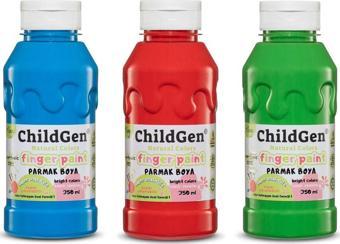 Childgen Süper Yıkanabilir 3'Lü Parmak Boya (350 Ml X 3)