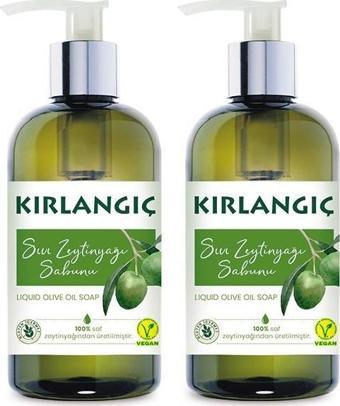 KIRLANGIÇ 400 ML ZEYTİNYAĞLI VEGAN SIVI SABUN * 2 ADET