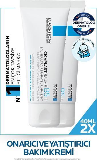 La Roche-Posay Cicaplast Baume B5+ Yatıştırıcı ve Onarıcı Bakım Kremi 40 ml x 2