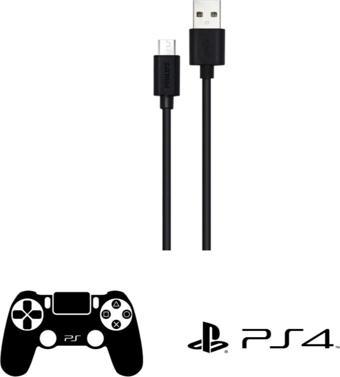 Philips Playstation 4 İle Uyumlu Joystick Şarj Kablosu UsbA to Micro 3A 45W Universal Hızlı Şarj Data Kablo 2m DLC3106U