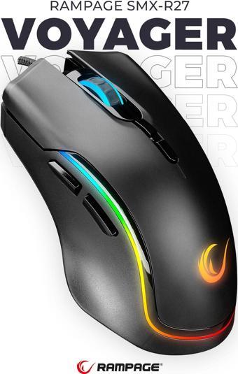 Rampage Smx-R27 Voyager Usb RGB Işıklı Makrolu 7200 Dpi Gaming Oyuncu Mouse