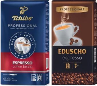 Tchibo Profesional Espresso Çekirdek Kahve 1 kg + Eduscho Espresso Profesional Çekirdek Kahve 1 kg