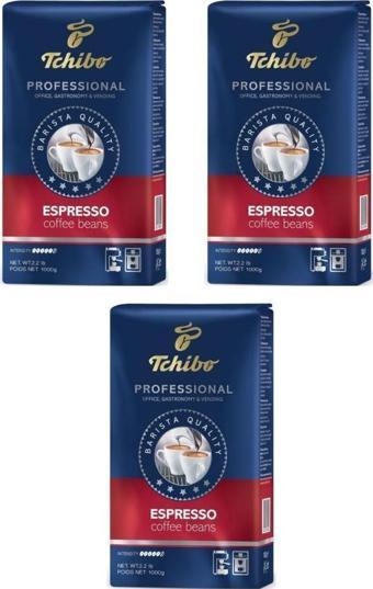 Tchibo Professional Espresso Çekirdek Kahve 1 kg 3'lü