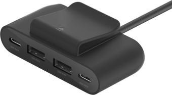 Belkin 4 Port Usb Hub Çoğaltıcı / 2x Type-c 2x Type A - Siyah (YALNIZCA ŞARJ İÇİNDİR)