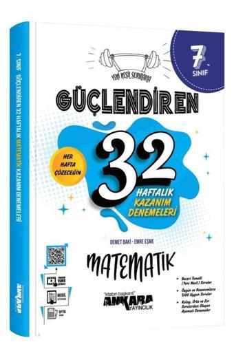 7. Sınıf Güçlendiren Matematik 32 Haftalık Kazanım Denemesi (yeni Baskı) - Ankara Yayıncılık