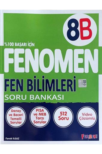 8. Sınıf Fenomen Fen Bilimleri B Soru Bankası Gama Okul Yayınları / Fenomen Kitap / 9786258450224 - Üç Dört Beş Yayınları