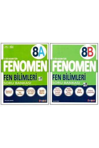 Fenomen 8. Sınıf LGS Fen Bilimleri Soru Bankası (A)+(B) Kitabı 2 Kitap - Fenomen Yayıncılık