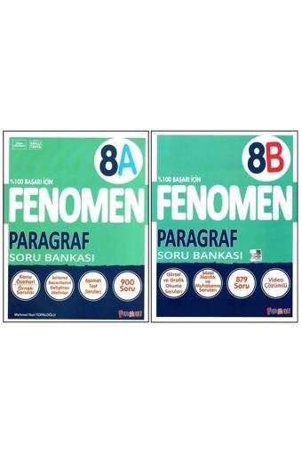 Fenomen 8. Sınıf LGS Paragraf Soru Bankası (A)+(B) Kitabı 2 Kitap - Fenomen Yayıncılık