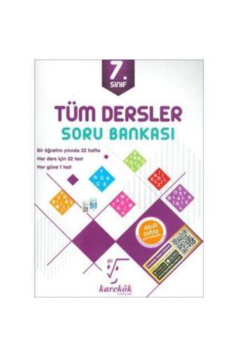 Karekök - 7.sınıf Tüm Dersler Soru Bankası - Karekök Eğitim Yayınları