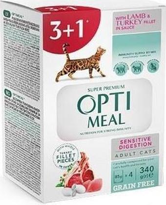 Optimeal Hindi-Kuzu Tahılsız Sensitive Digestion Sindirim Hassasiyeti Yaş Mama 85G 3+1