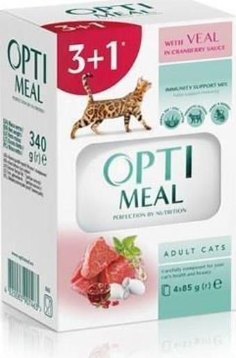 Optimeal Dana Etli Kızılcık Soslu Yaş Mama 85G 3+1