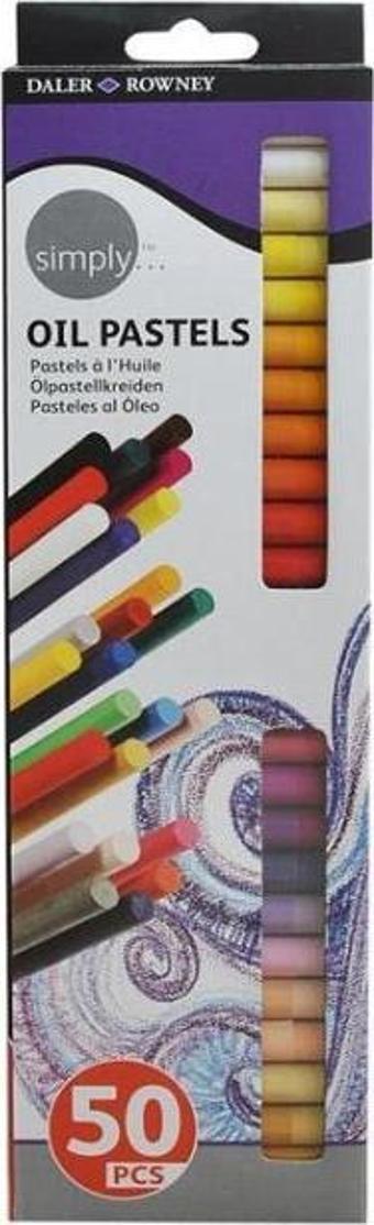 Daler Rowney Simply 50 Renk Yağlı Pastel Boya Seti / D 157 500 050