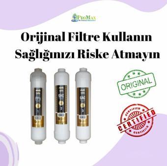 Promax Su Arıtma Cihazı Filtresi İnline Kapalı Kasa Cihazlarla Uyumlu İthal Sediment & Karbon