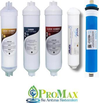 Promax Su Arıtma Cihazı Filtresi Yerli Üretim 3Lü & Vontron Membranlı   %100 Coconut Tatlandırıcı