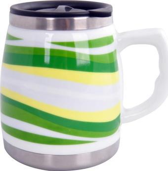 Andoutdoor AND325A İçi Çelik Dışı Desenli Seramik Kupa Mug